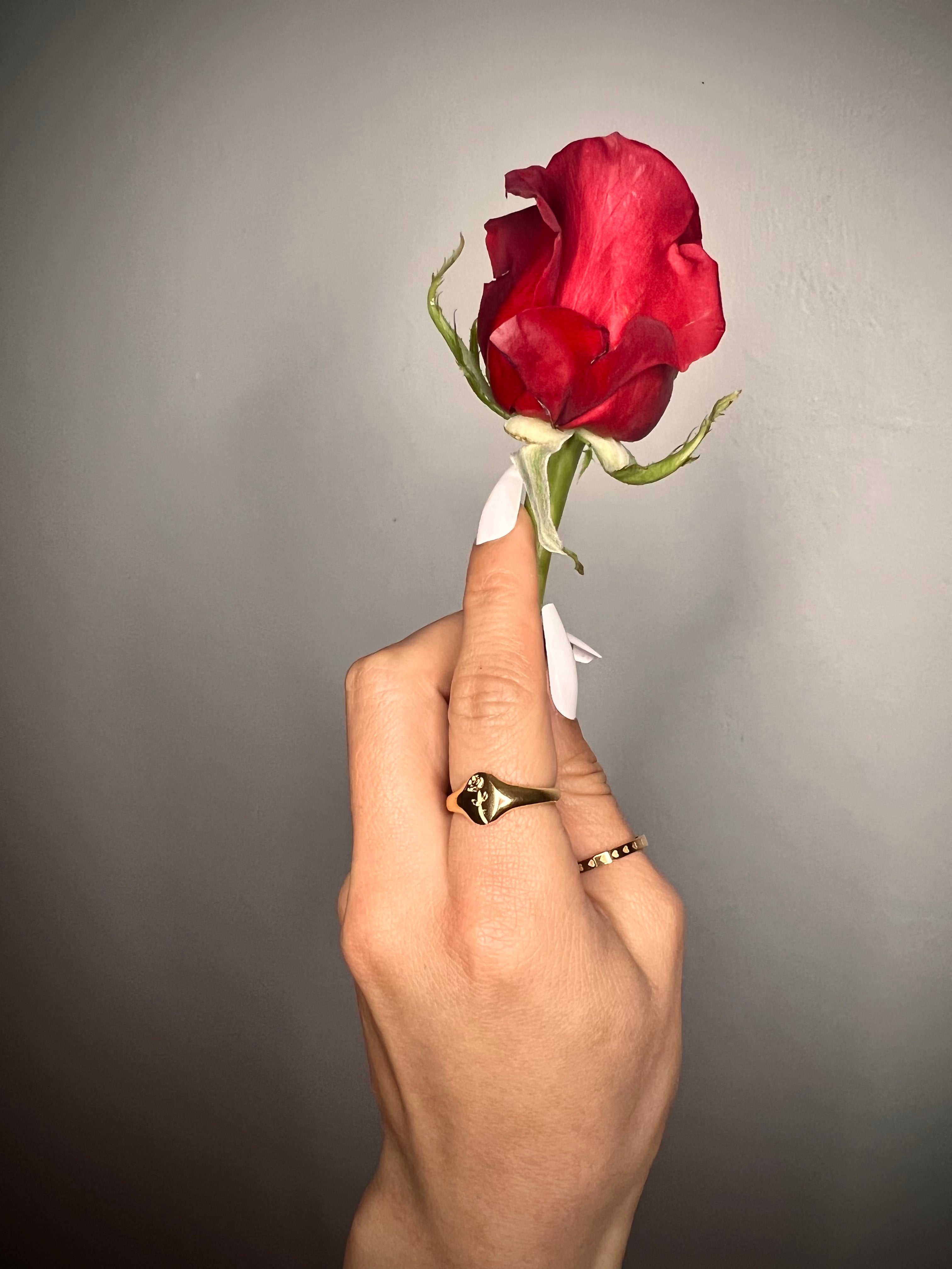 Rose Signet Ring