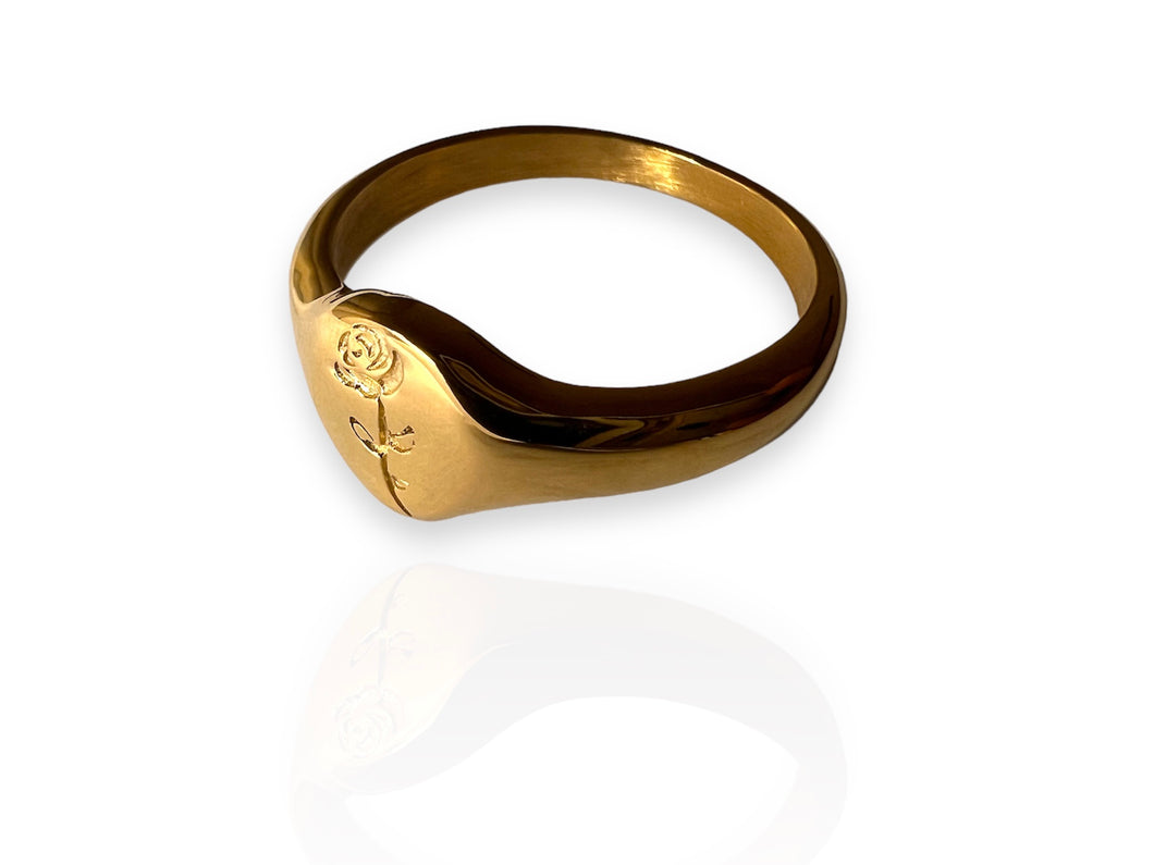 Rose Signet Ring