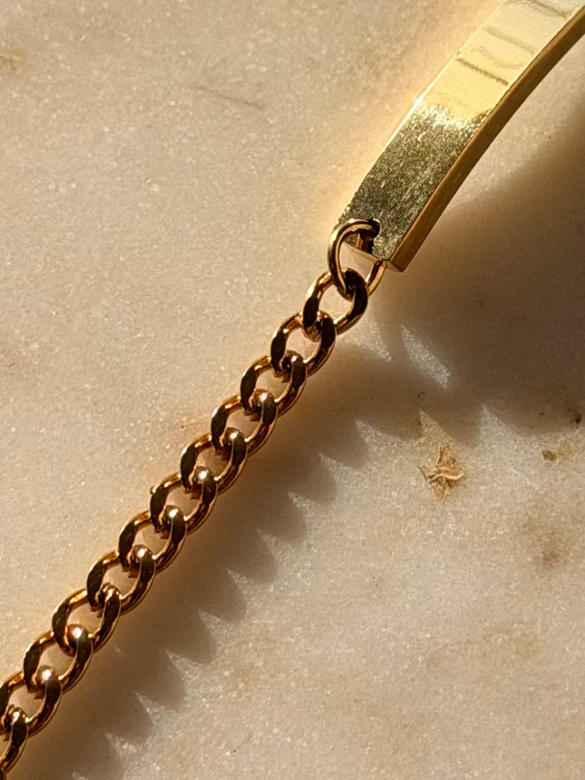Mini Cuban Name Plate Bracelet