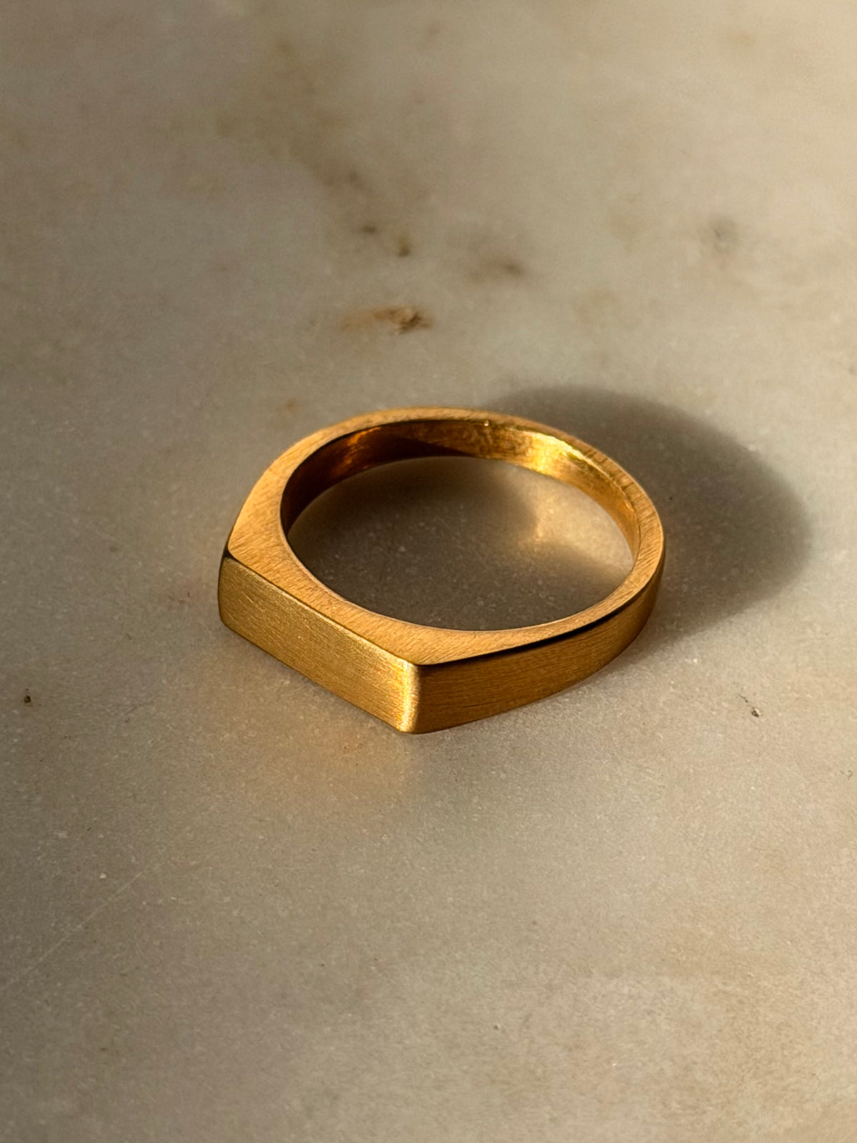 Matte Bar Signet Ring