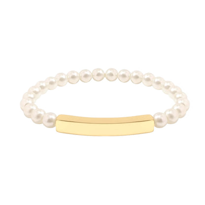 Pearlette Name Plate Bracelet