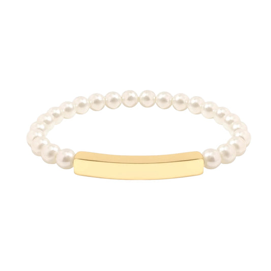 Pearlette Name Plate Bracelet