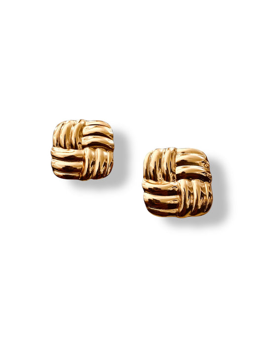 Square Quilted Earrings
