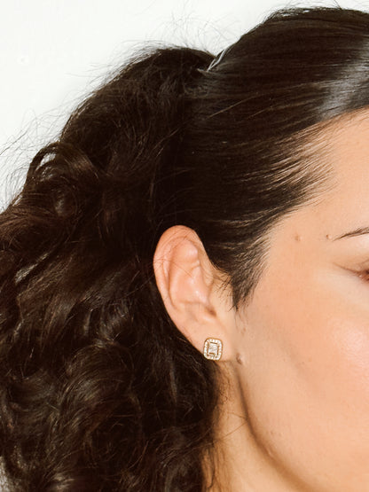 Rectangle Stud Earrings