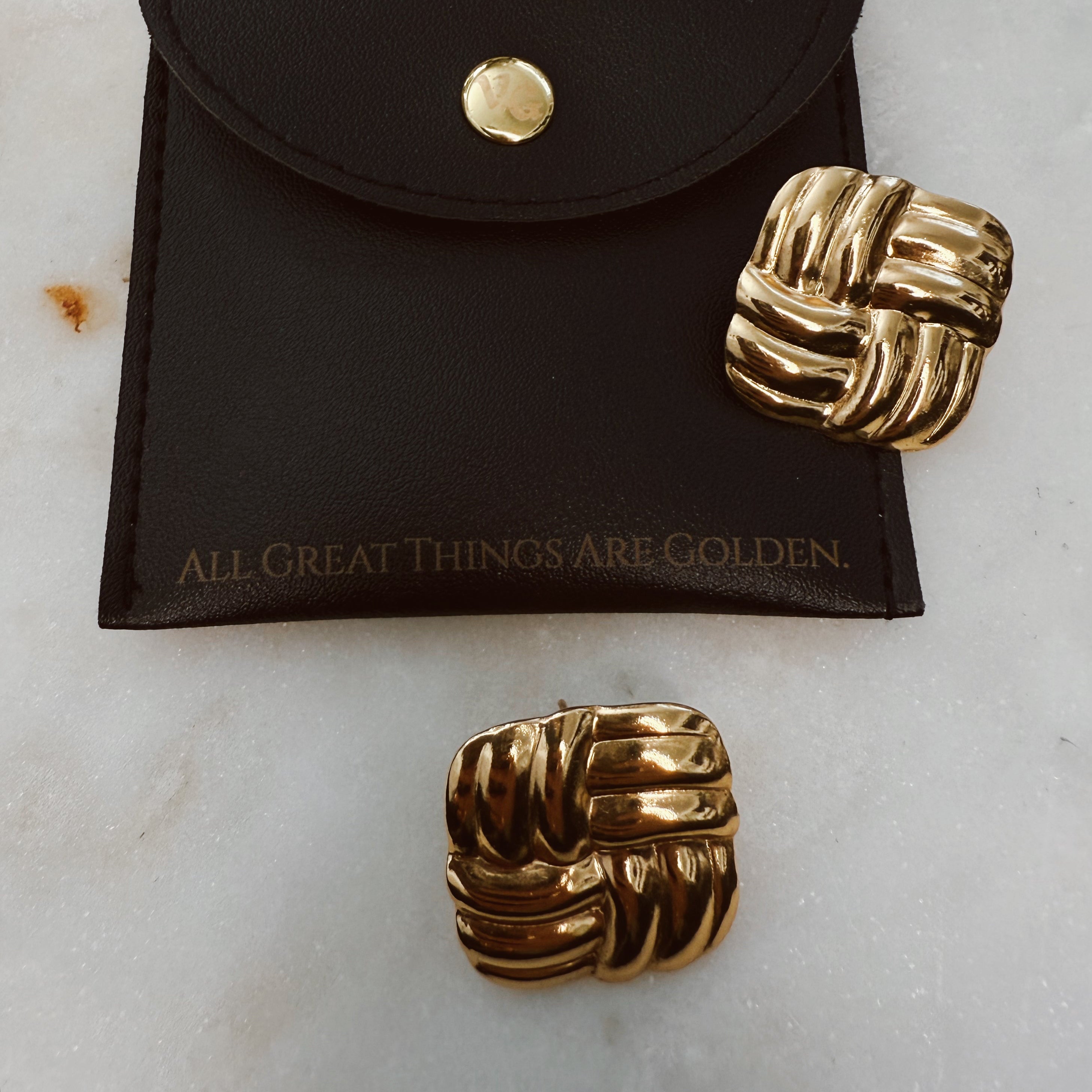 Square Quilted Earrings