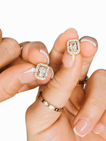 Rectangle Stud Earrings