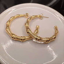 Load image into Gallery viewer, Mini Bamboo Hoops
